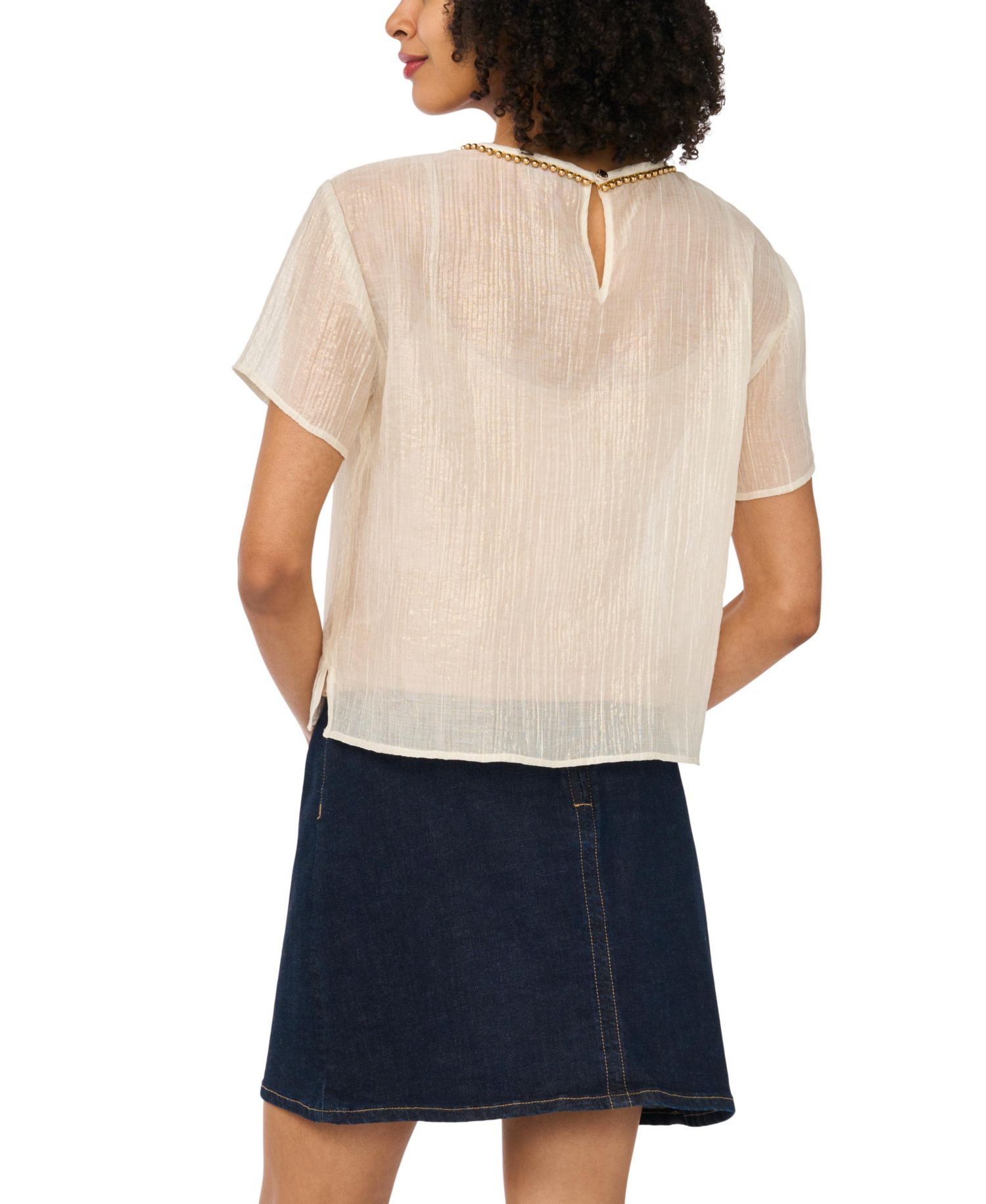 Women's Crewneck Dropped Shoulder Basic T-Shirt
