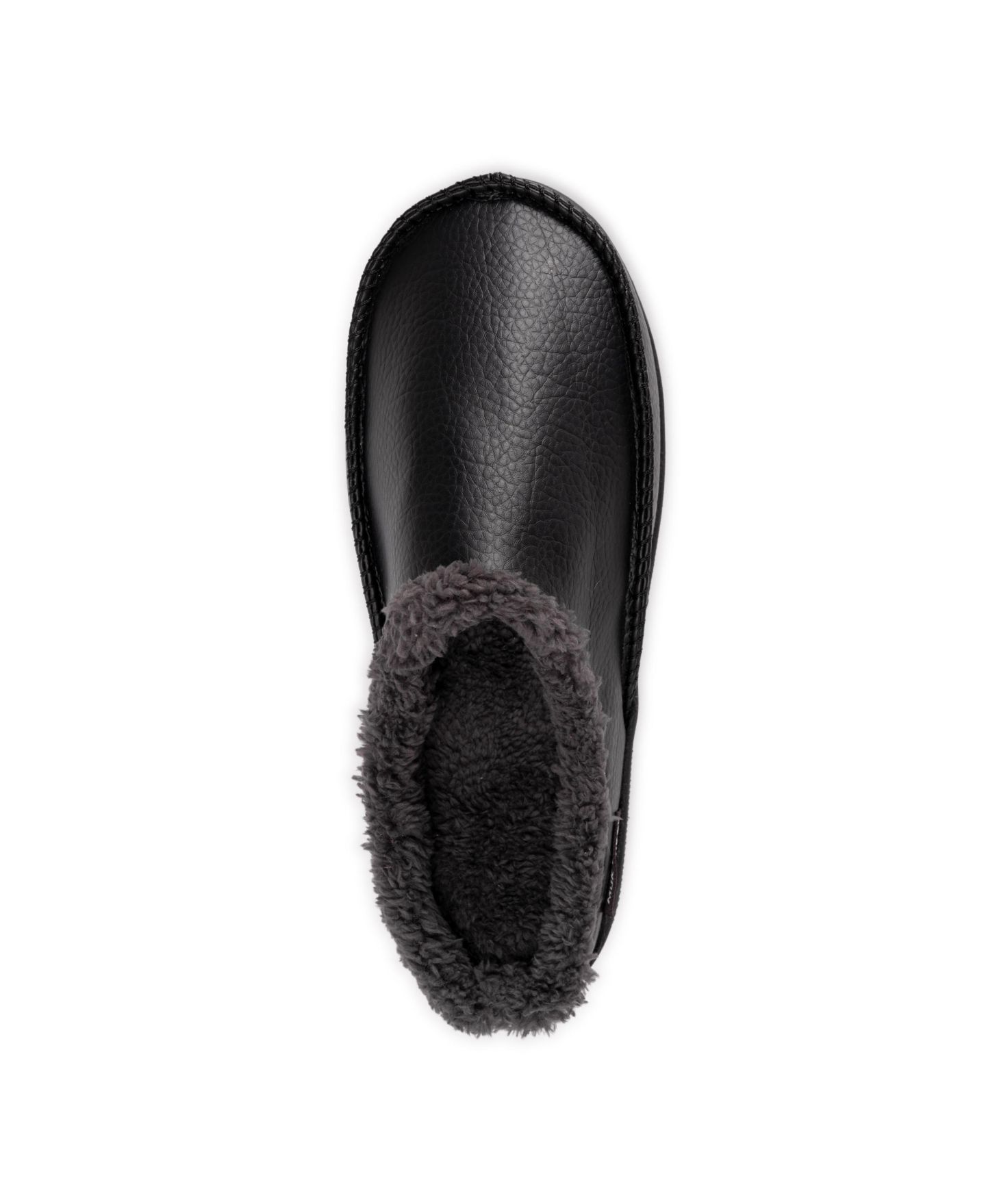 Мужские сабо MUK LUKS Faux Leather Clog Slippers, цвет: Чёрный — фото 3