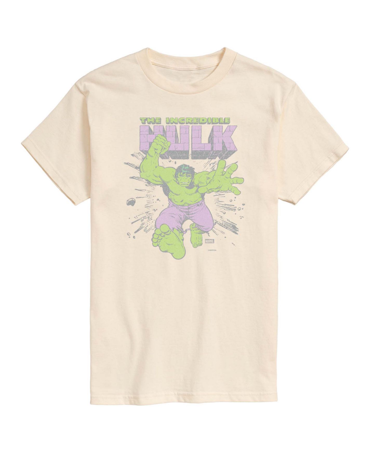 Мужская футболка AIRWAVES The Hulk Vintage Faded Short-Sleeve Graphic, цвет: Кремовый — фото 1