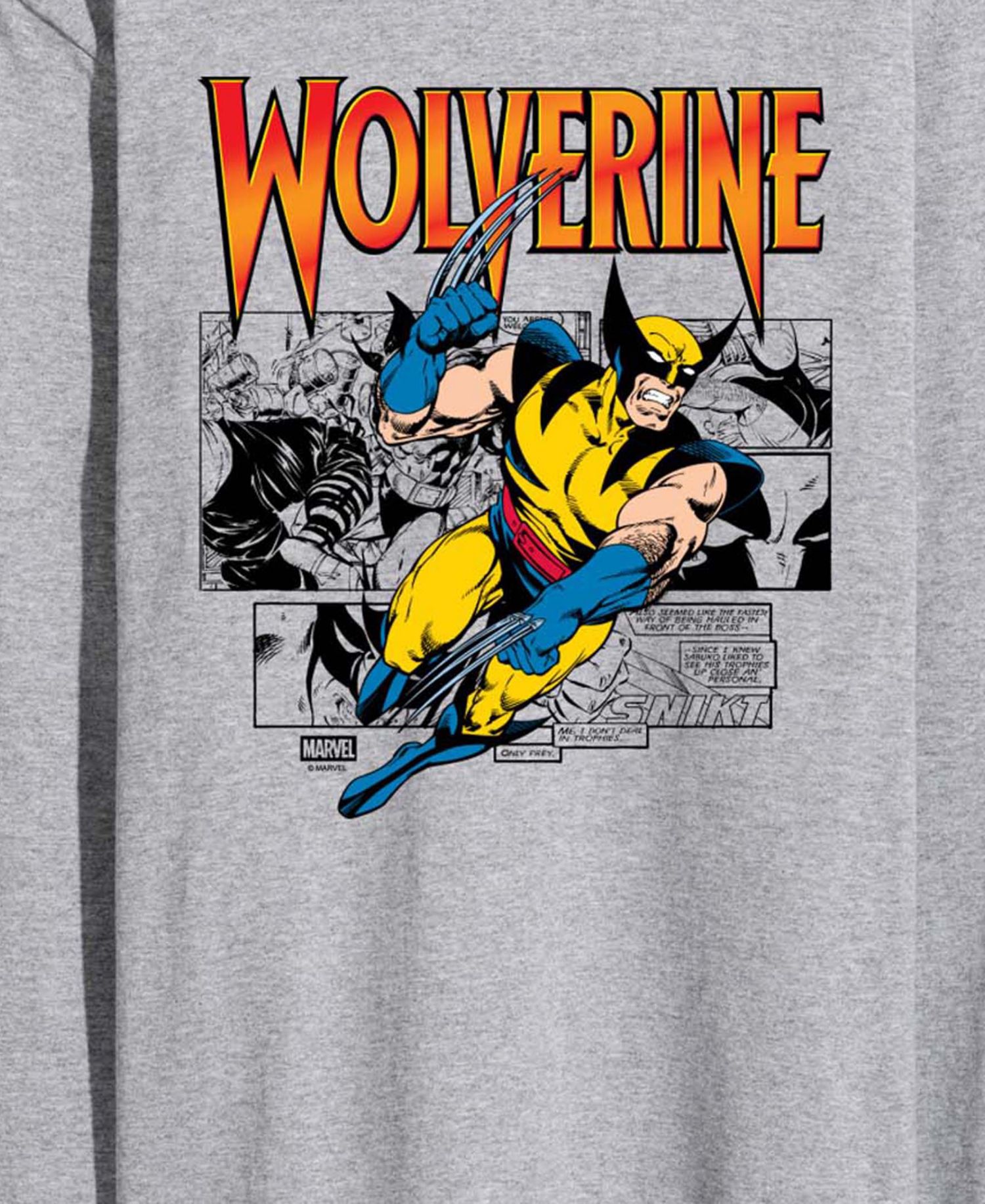 Men's Wolverine Comic Pop Long-Sleeve Graphic T-Shirt