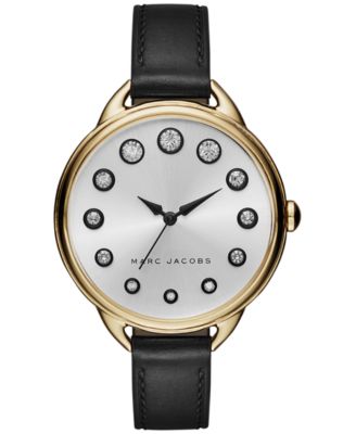 Marc Jacobs Women s Betty Black Leather Strap Watch 36mm MJ1479 Macy s