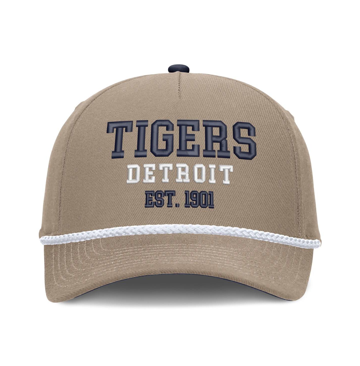 Мужская кепка Nike Khaki Detroit Tigers Father's Day Rope Rise Adjustable Hat — фото 2