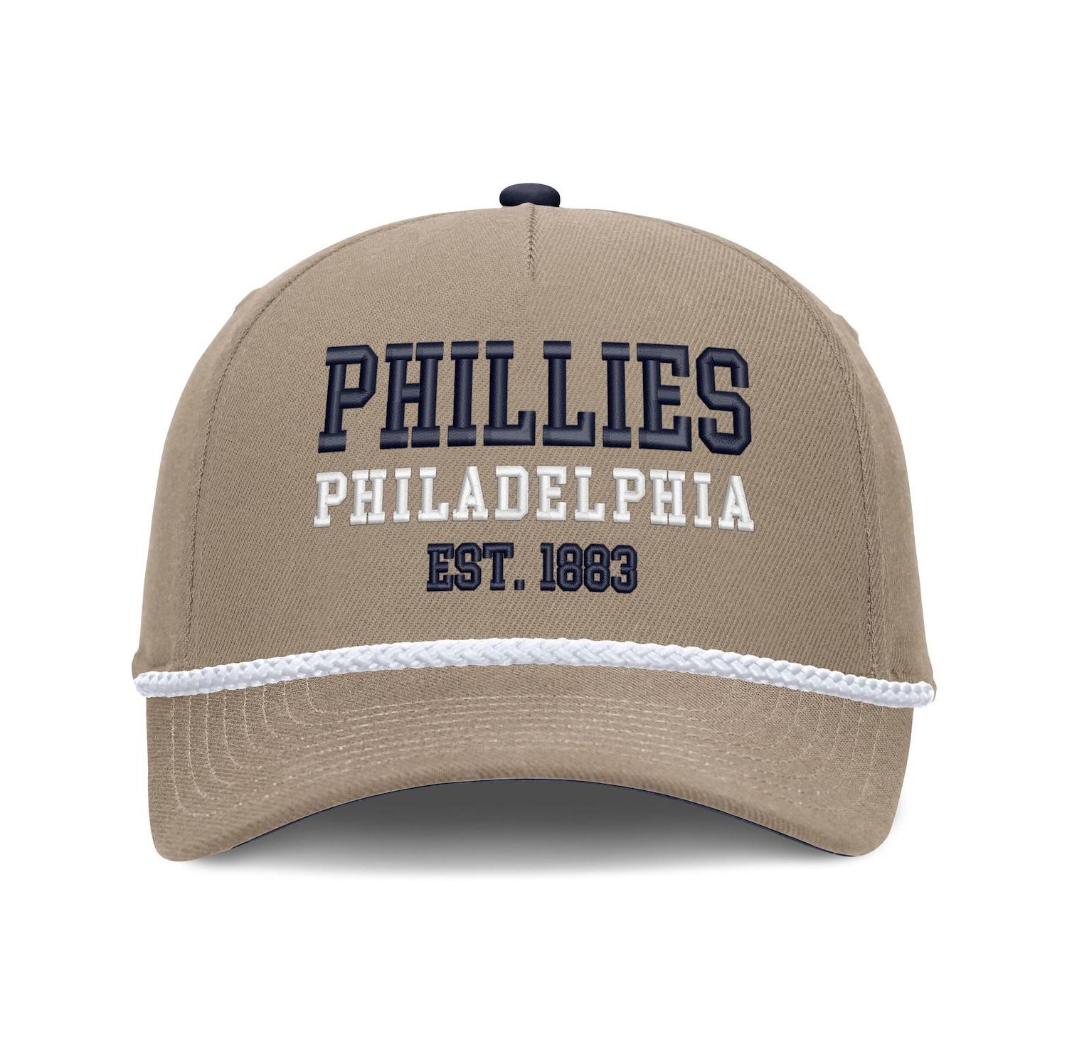 Men's Khaki Philadelphia Phillies Father's Day Rope Rise Adjustable Hat