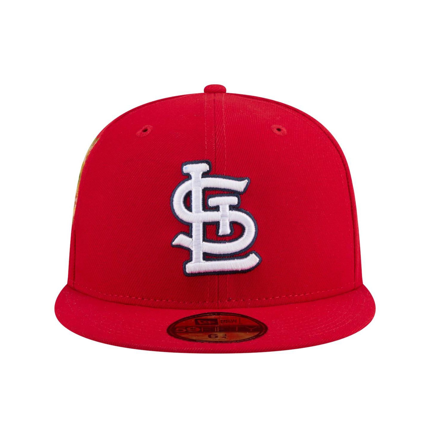 Мужская кепка New Era Red St. Louis Cardinals Hidden Hit 59FIFTY Fitted Hat — фото 2