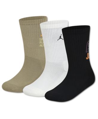 Boys' and Girls 9-11 Crew Socks, 3-Pack