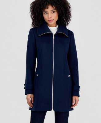 Women's Collared Zip-Front Coat
