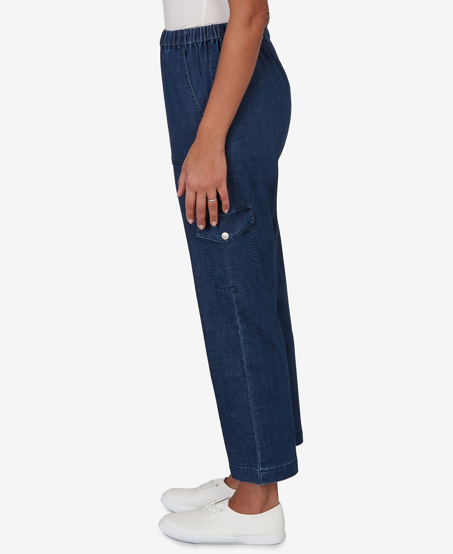 Petite Pull-On Cargo Pocket Jeans