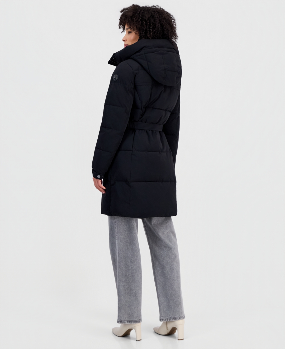 Michael Kors Women's Belted Hooded Puffer Coat