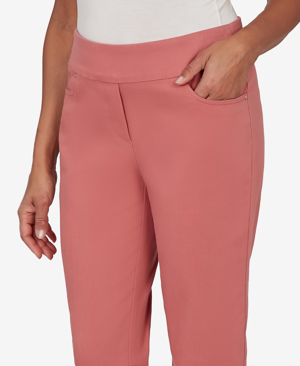 Alfred Dunner Petite Camden Market Rosewood Super Stretch Ankle Pants