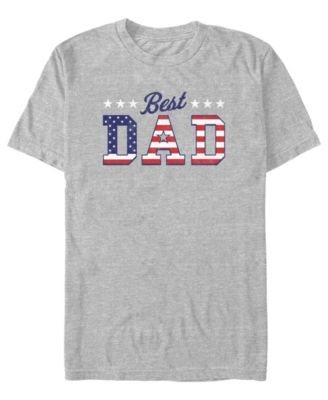 Men's Best Dad American Flag Short-Sleeve T-Shirt