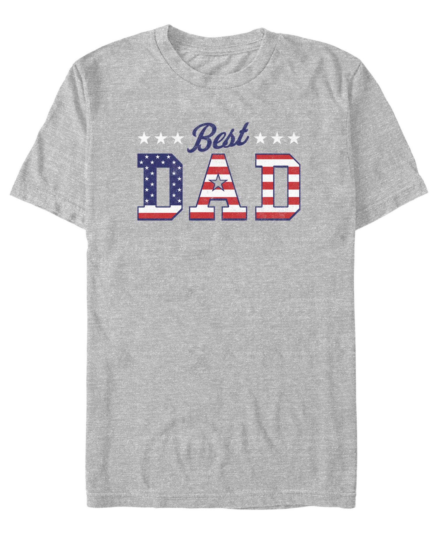 Men's Best Dad American Flag Short-Sleeve T-Shirt