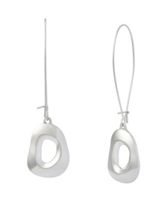 Robert Lee Morris Soho Rhodium Sculpted Link Dangle Earrings - Rhodium 36$
