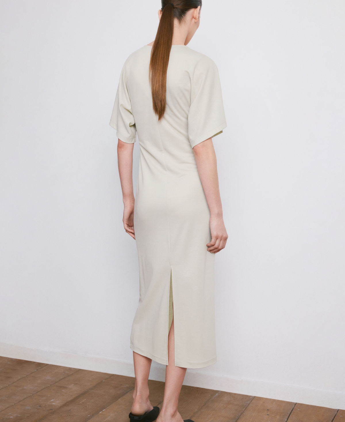 Mango Women's Side Gathered Details Dress