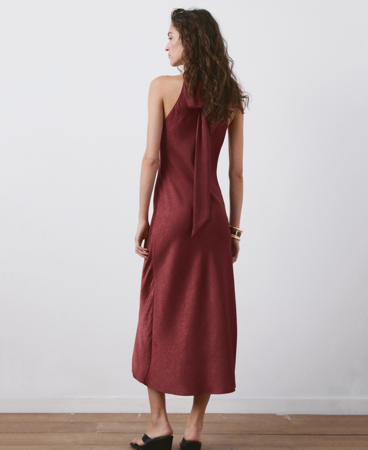 Mango Women's Bow Halter-Neck Dress