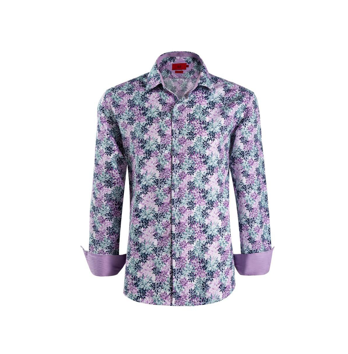 Elie Balleh Men's Slim Fit Floral Button-Down Shirt
