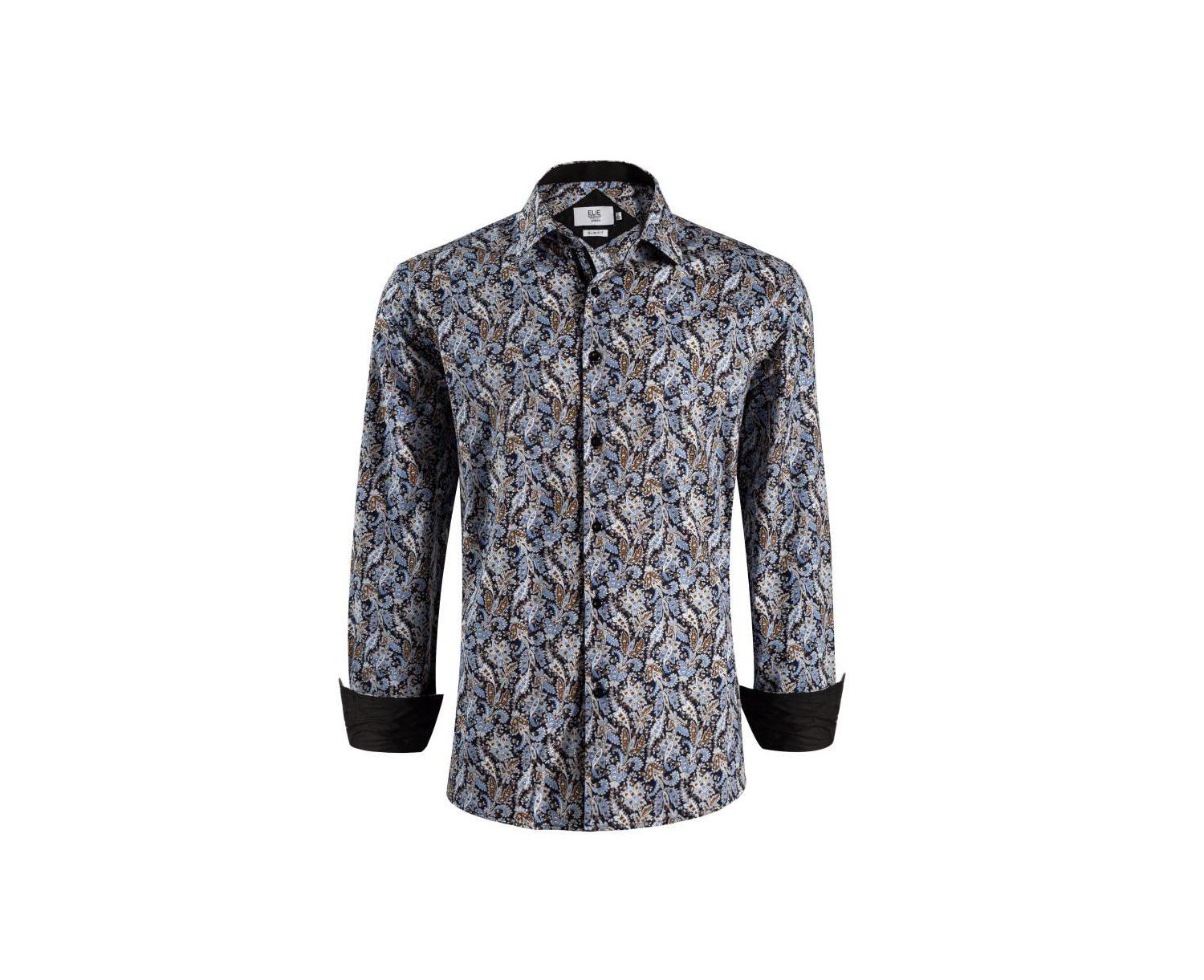Men's Slim Fit Paisley Sport Button-Down Shirt