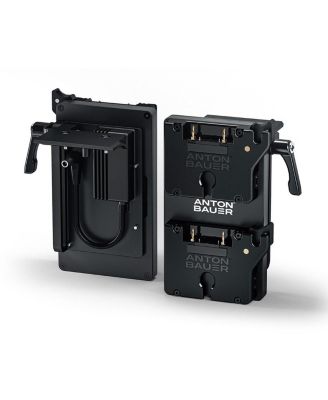 Dual Micro Battery Bracket with P-Tap for Sony PXW-FX9, Gold Mount, 2-Pack