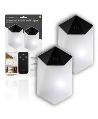 2-Pack Wireless Touch LED Wall Light Sconces with Remote
