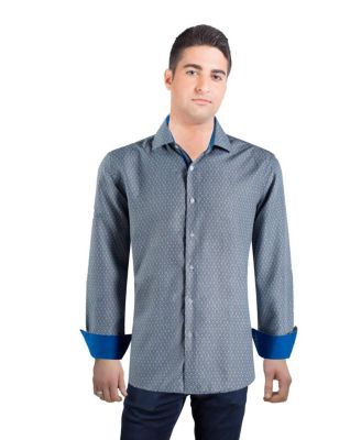 Men's Slim Fit Geometric Print Shirt