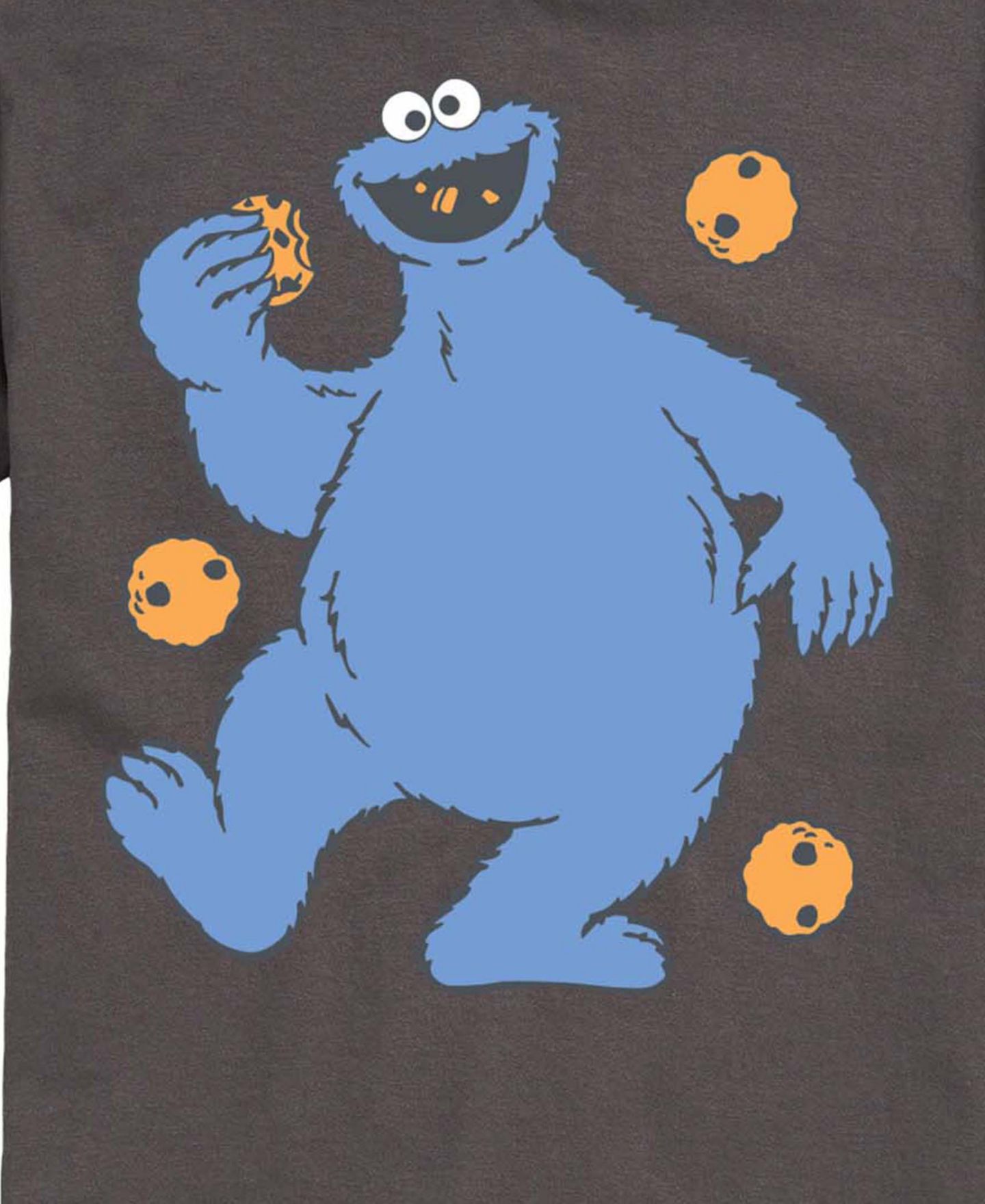 Мужская футболка AIRWAVES Sesame Street Cookie Monster Short-Sleeve Graphic, цвет: Угольный — фото 3