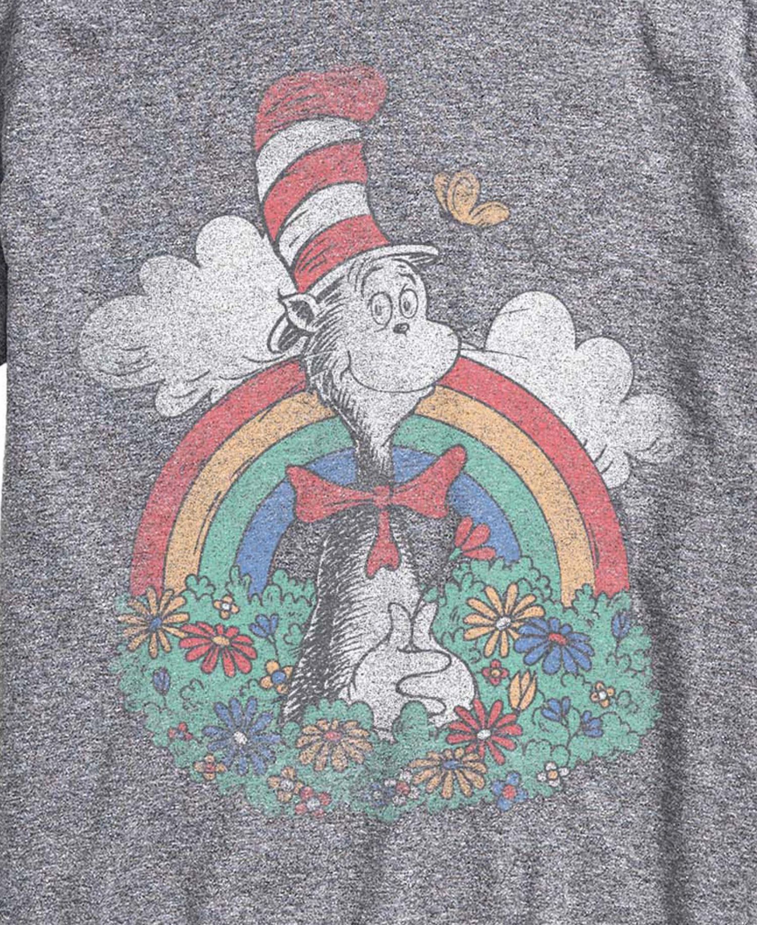 Men's Dr. Seuss Cat In The Hat Spring Vintage Faded Short-Sleeve Graphic T-Shirt