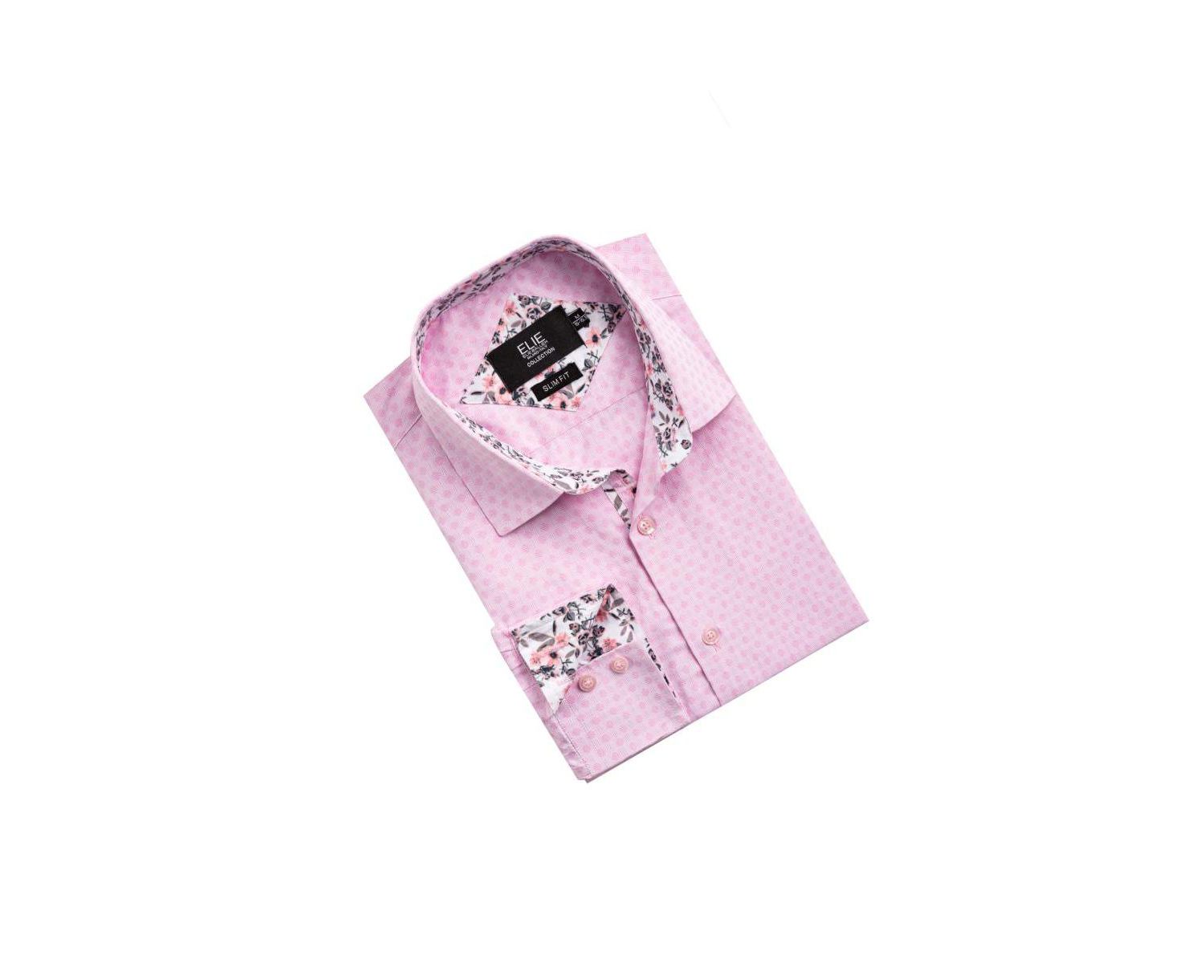 Men's Slim Fit Jacquard Dot Button-Down Shirt