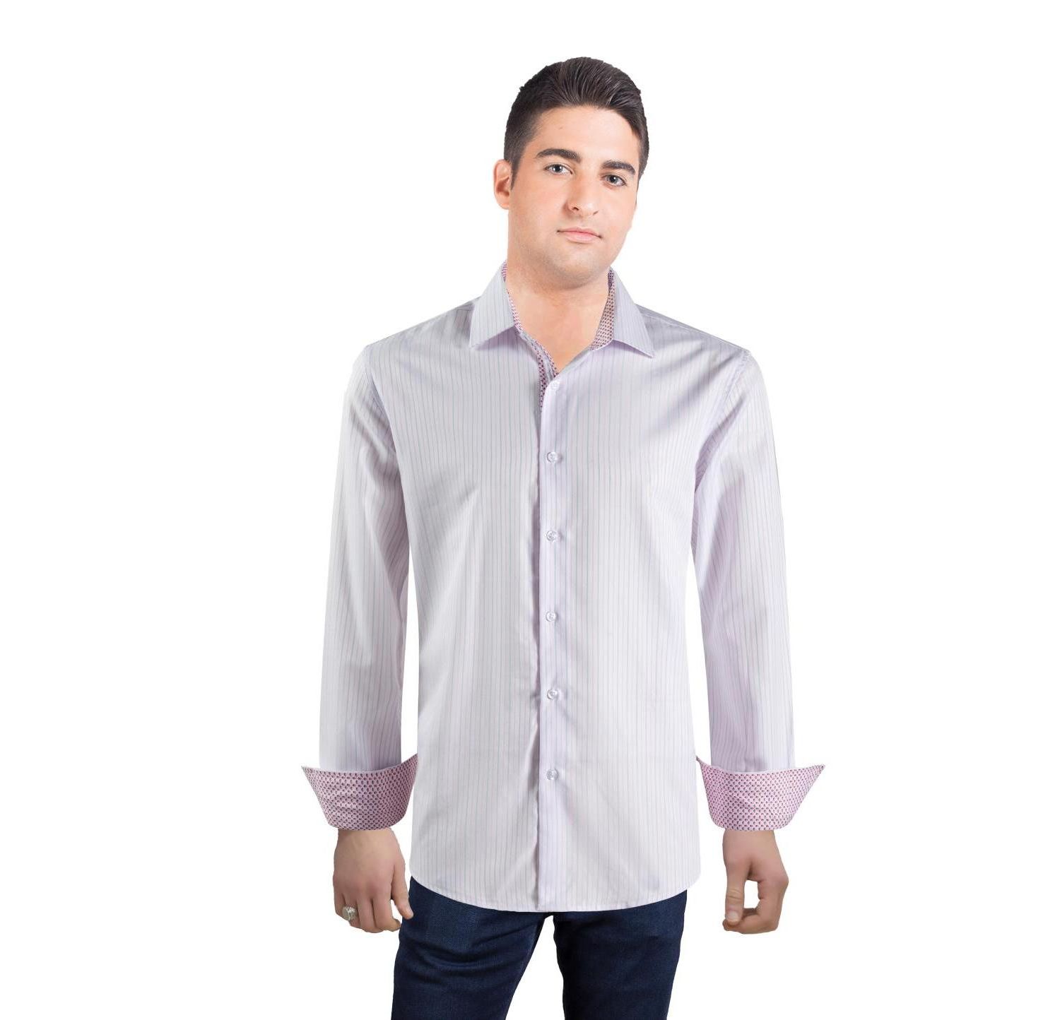 Men's Slim Fit Striped Button-Down Shirt
