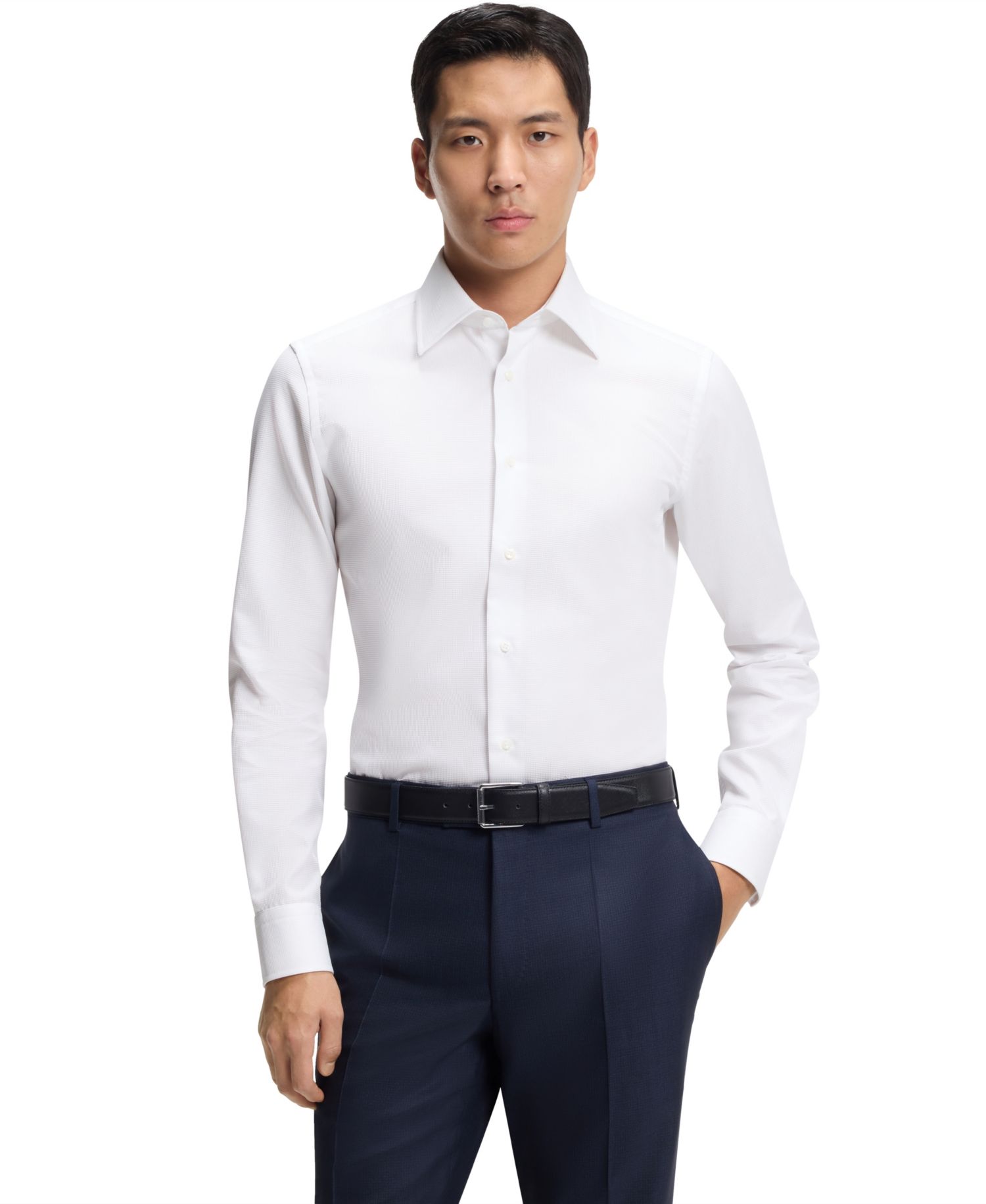 Men's Cotton Slim-Fit Dress Shirt