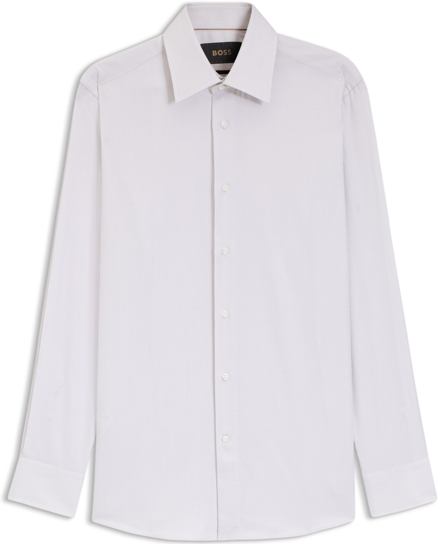 Men's Italian-Made Structured Cotton Slim-Fit Dress Shirt