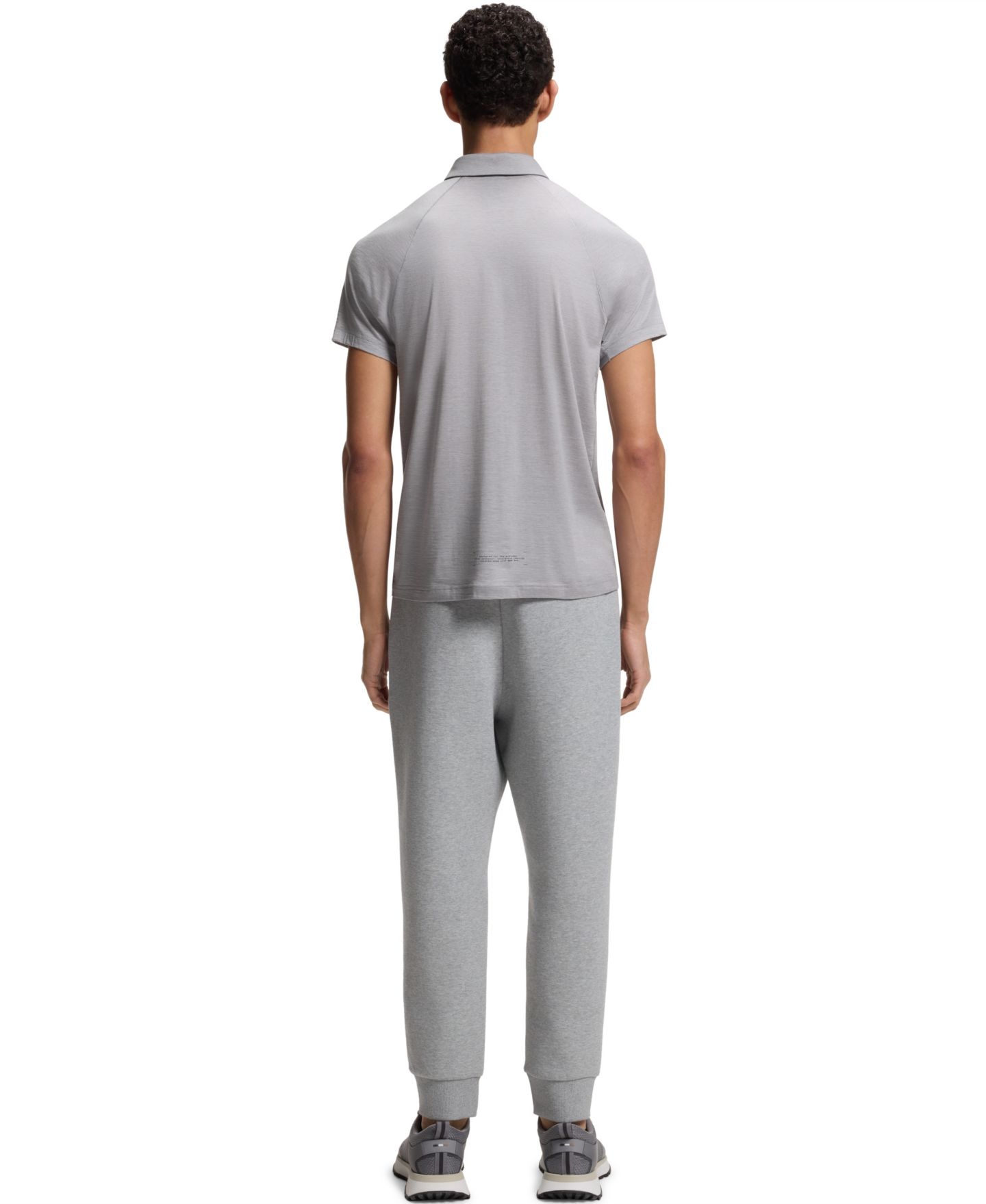 Мужское поло Hugo Boss Performance Active Slim-Fit Polo Shirt, цвет: Серый — фото 4
