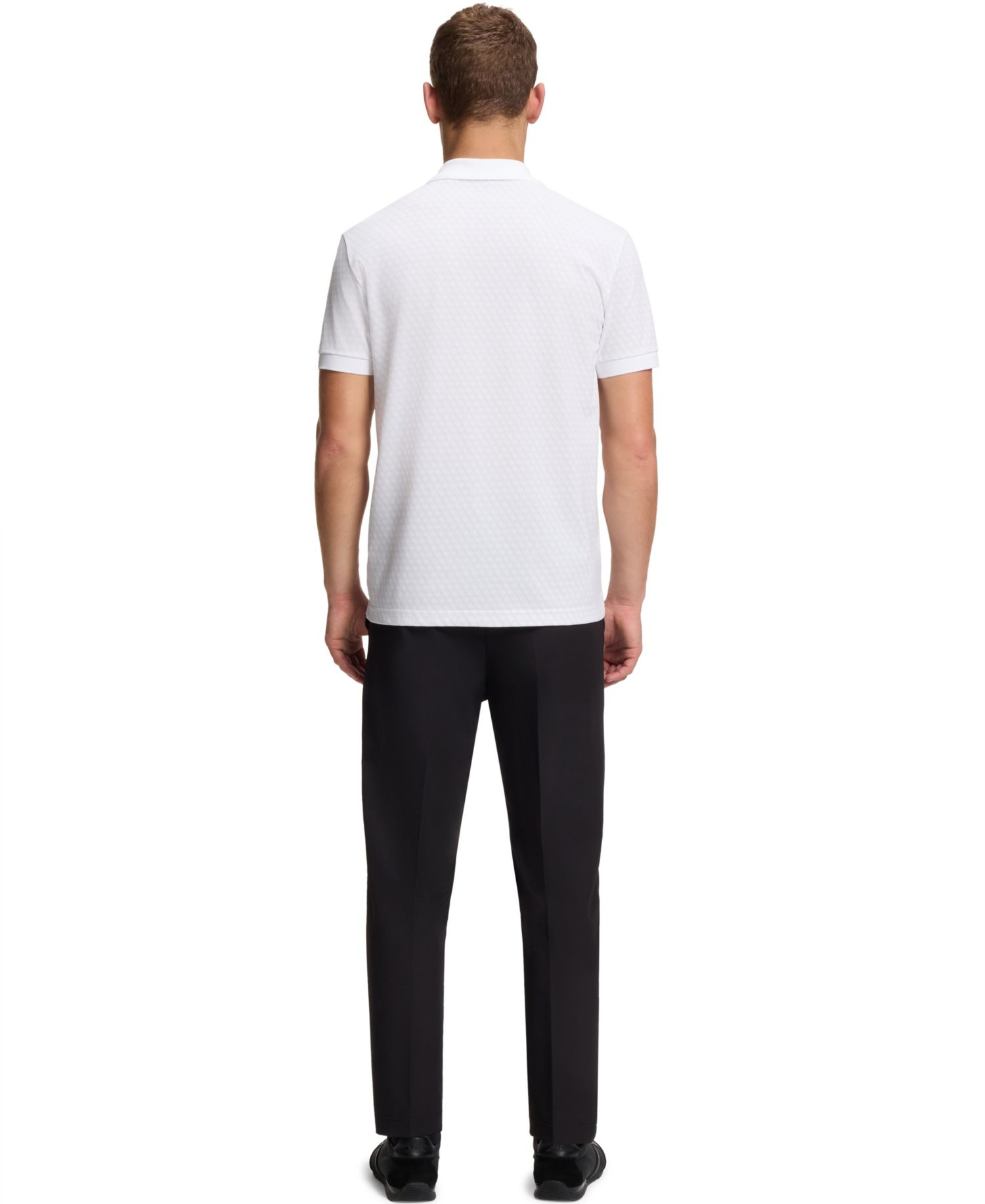 Men's Printed Pattern Cotton-Pique Polo Shirt