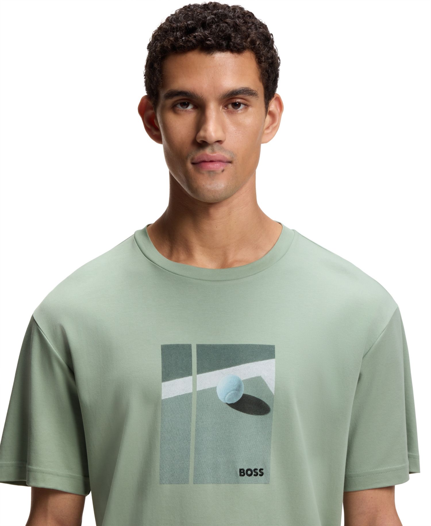 Men's Pima-Cotton Tennis Artwork Regular-Fit T-Shirt
