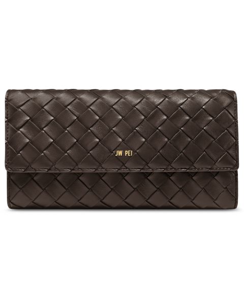 JW PEI Pebbled Gold-Tone Hardware Wallet