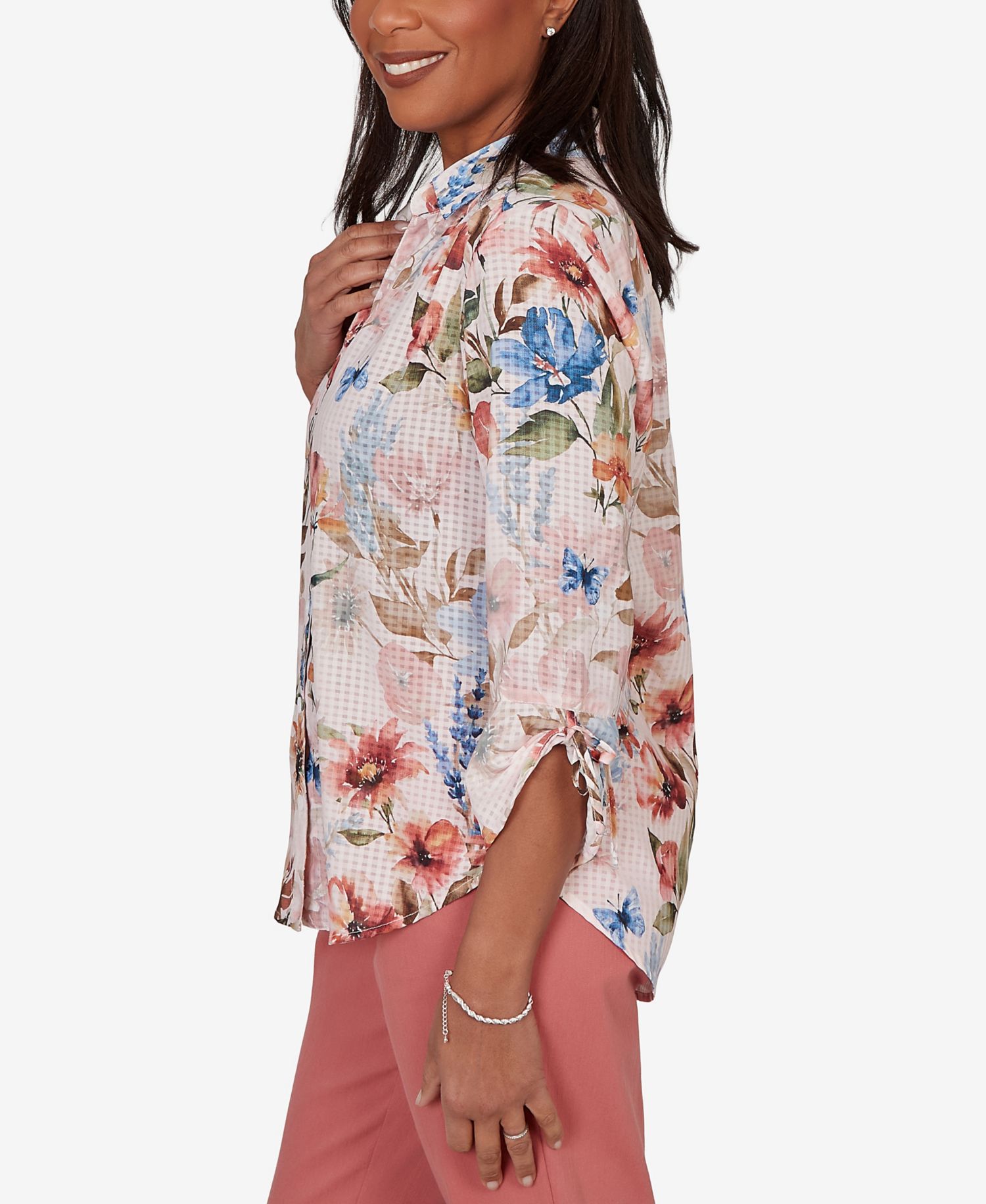 Women's Camden Market Botanical Butterfly Button-Front Top