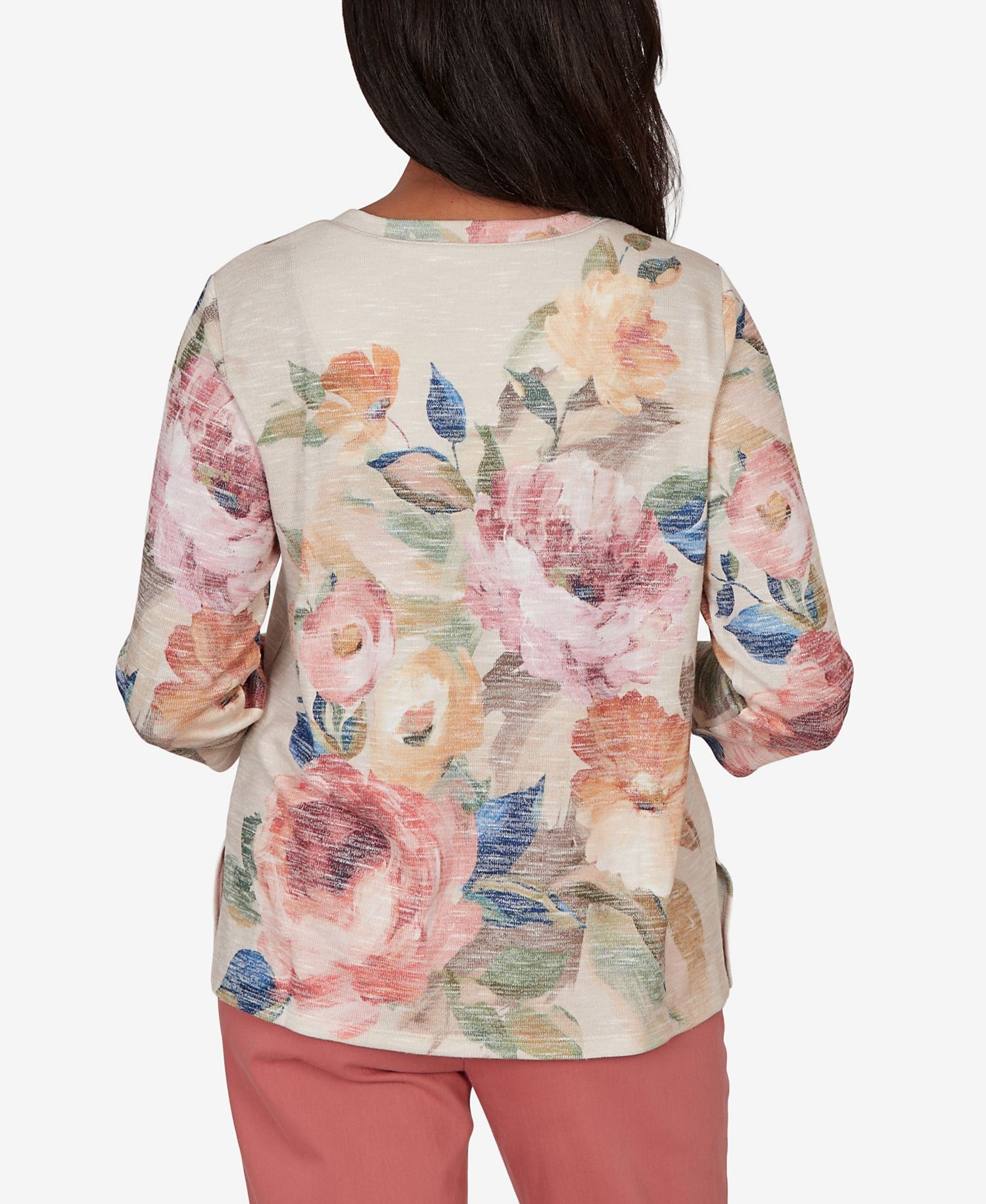 Women's Camden Market Bold Roses V-Neck Knit Top