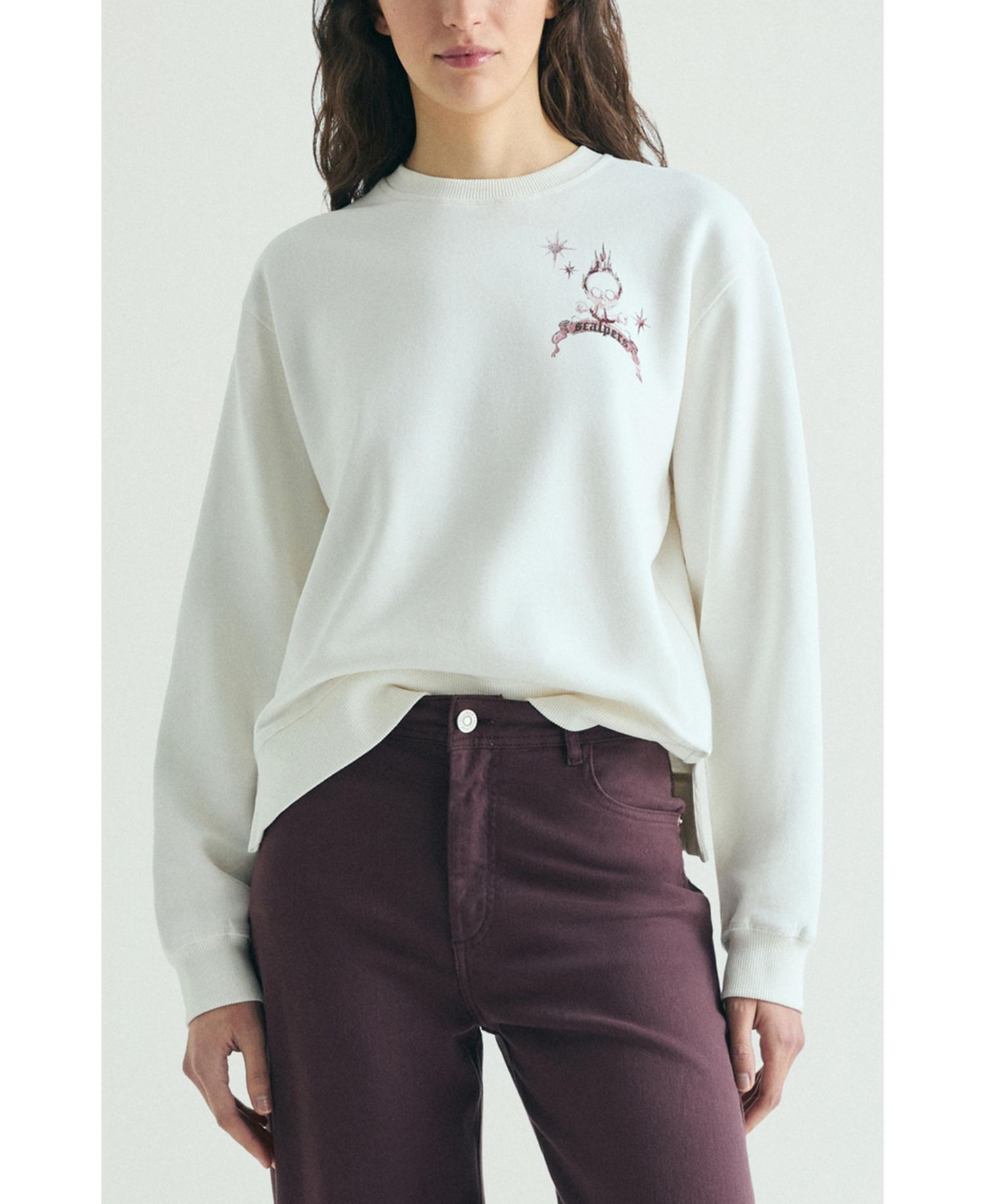 Women's Skull Printed Sweatshirt