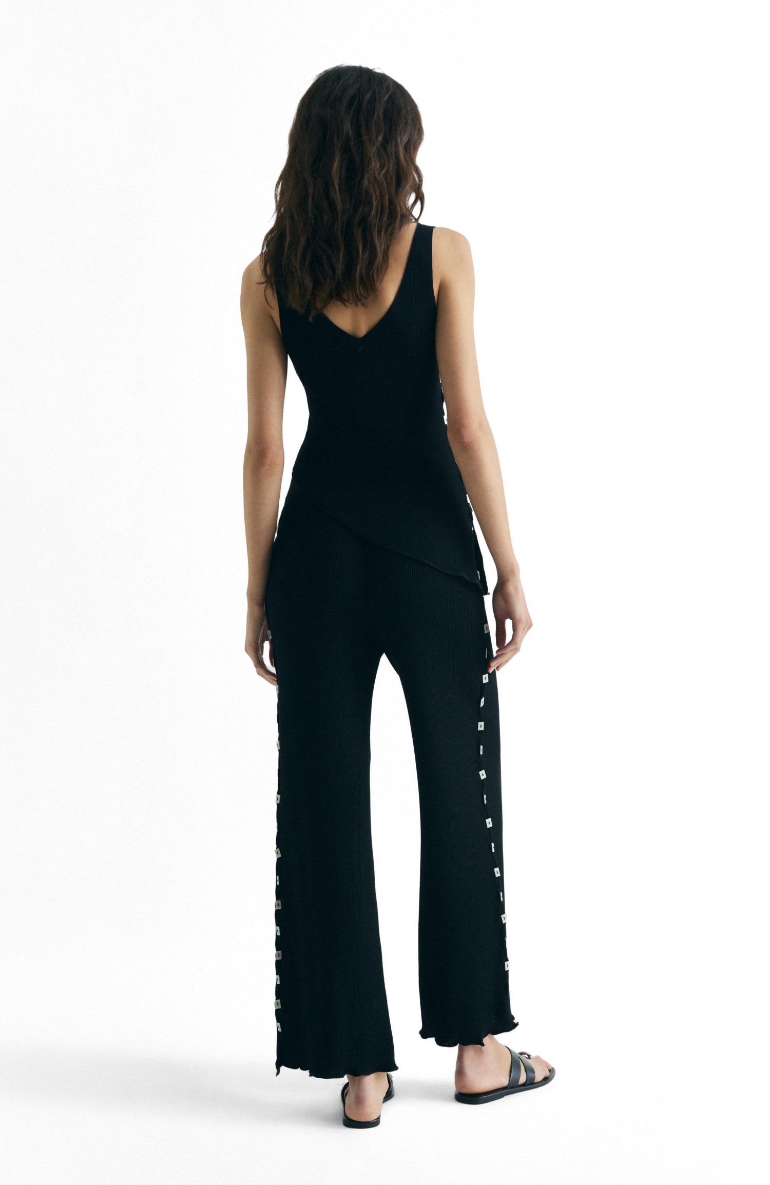 Women's Buttons Knit Pant