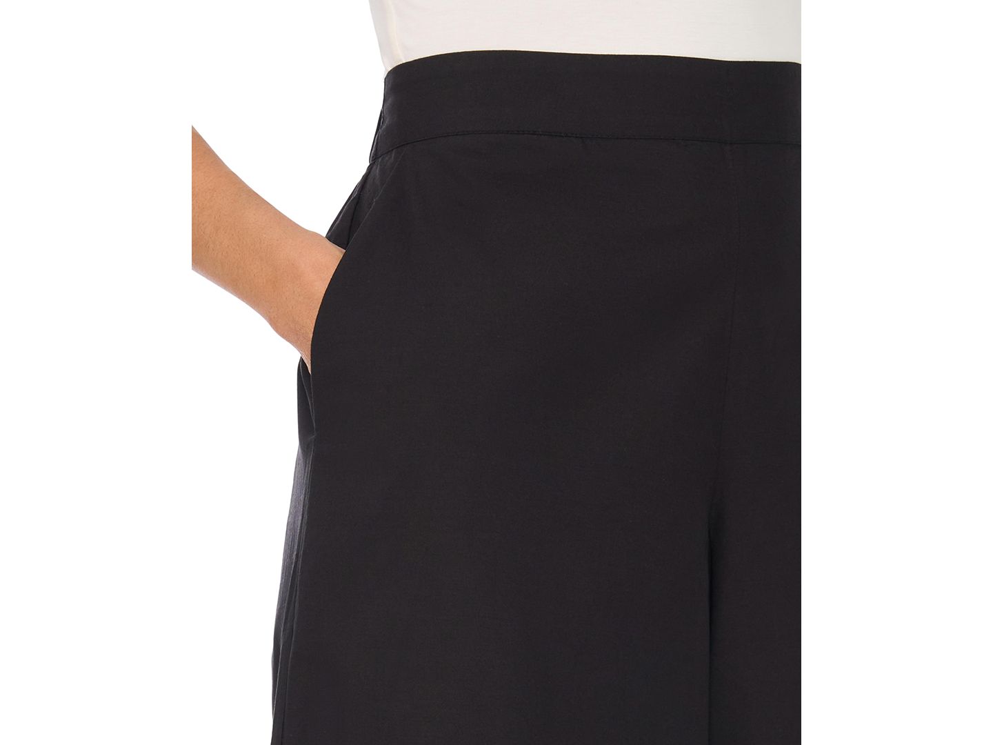 Женские брюки Vince Camuto High-Rise Tie-Waist Scallop Hem, цвет: Насыщенный чёрный — фото 4