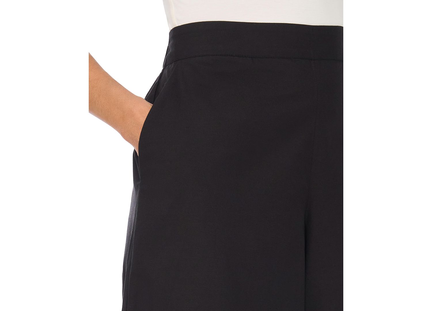 Women's High-Rise Tie-Waist Scallop Hem Pants