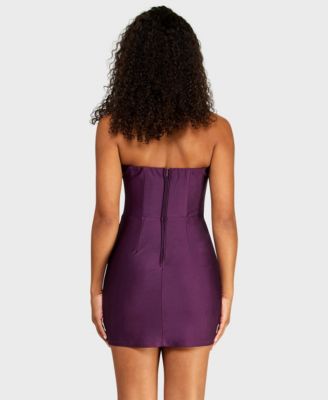 casual short purple dress Women's Purple Mini Dresses