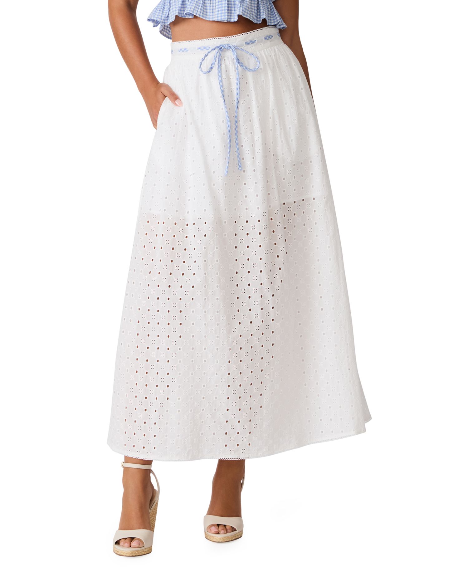 Women's Zana Loose-Fit Eyelet Skirt