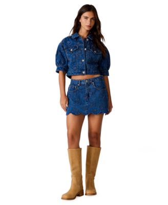 Women's Serafina Puff-Sleeve Denim Jacket