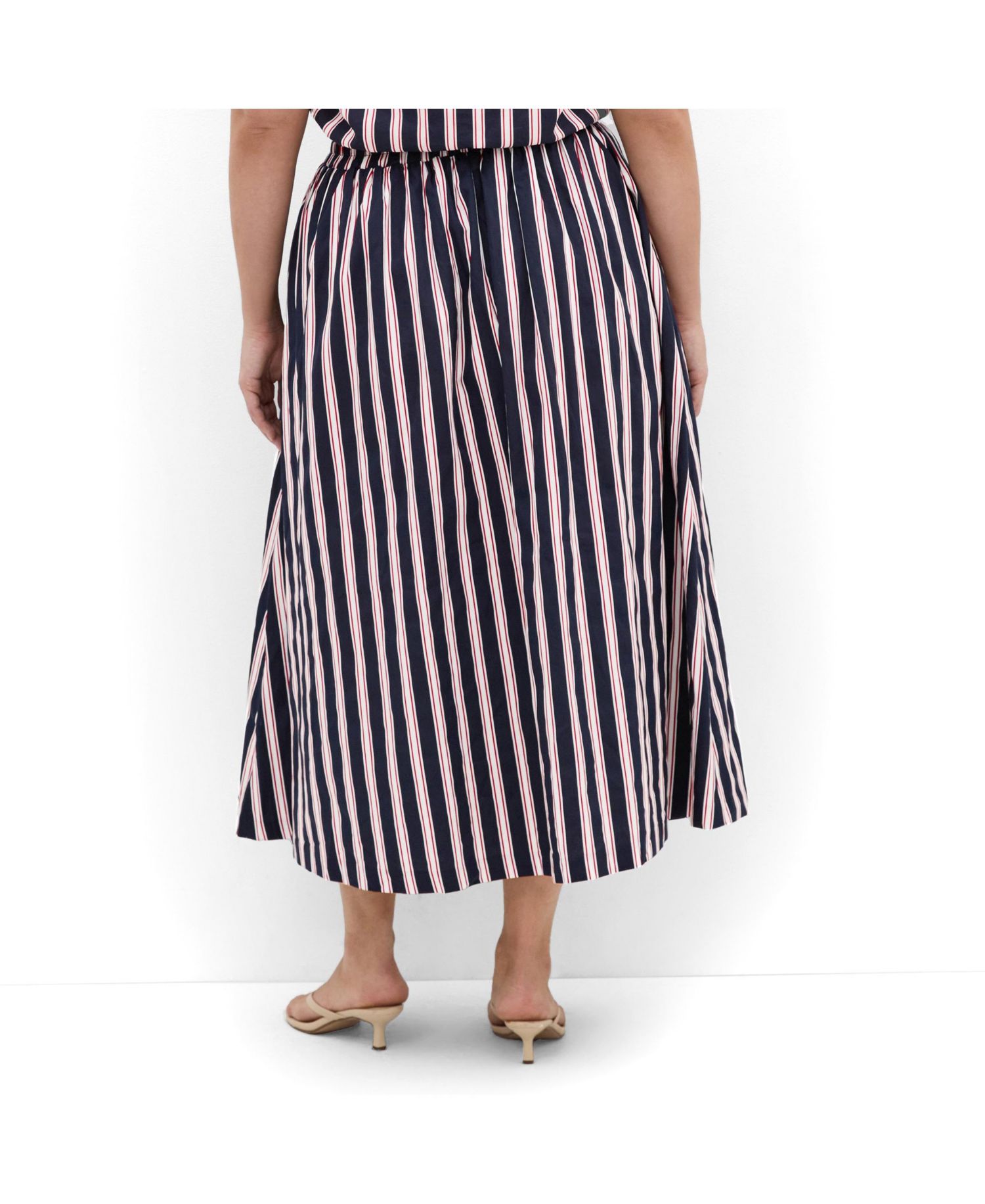 Women's Holiday Bloom Print Midi Skirt