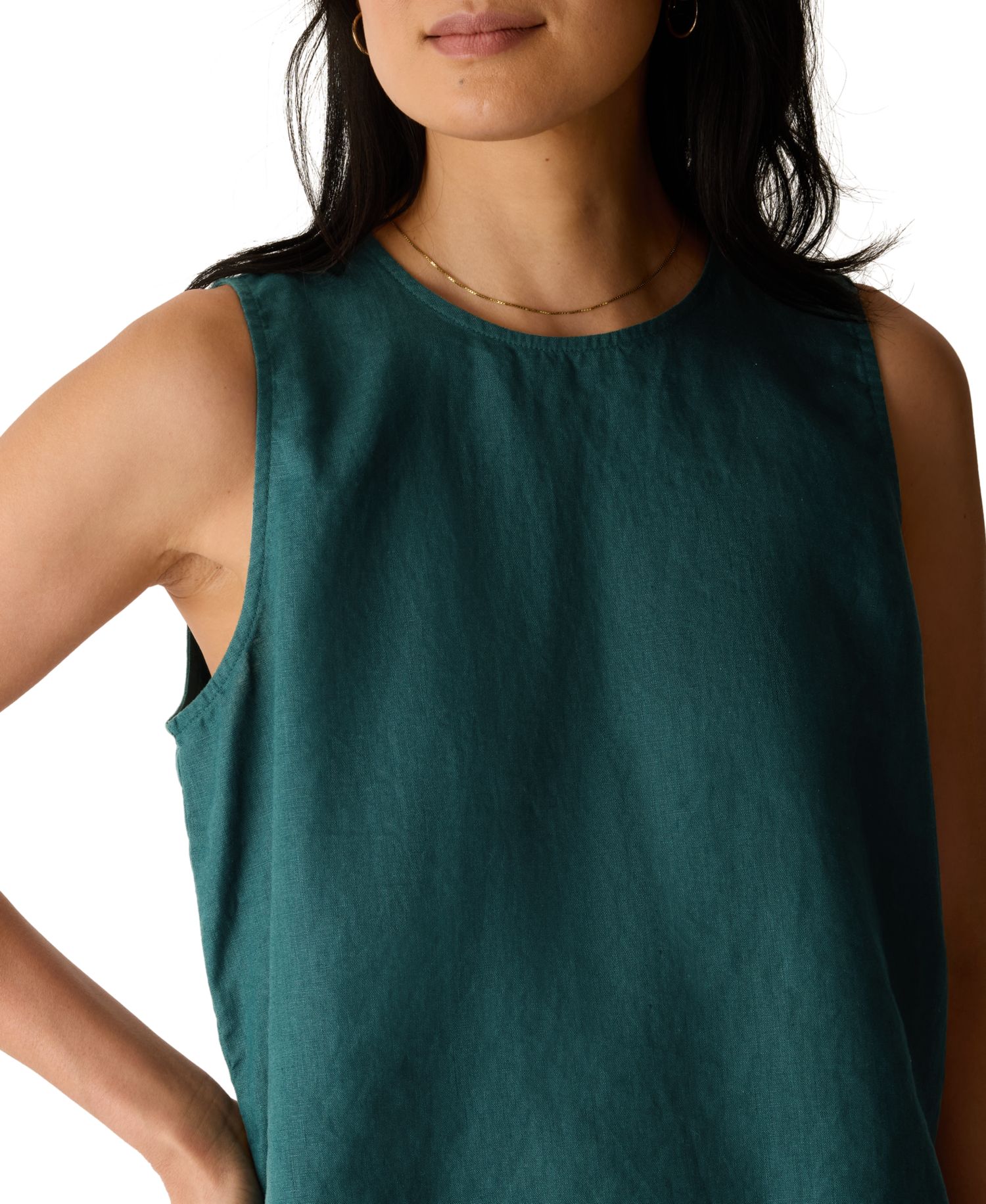 Women's & Plus Size Round Neck Shell Top