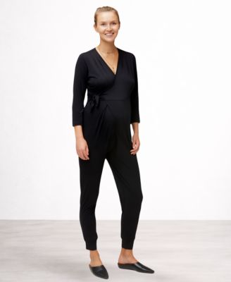 NOM Maternity - Maternity Amabella Nursing Jumpsuit Black