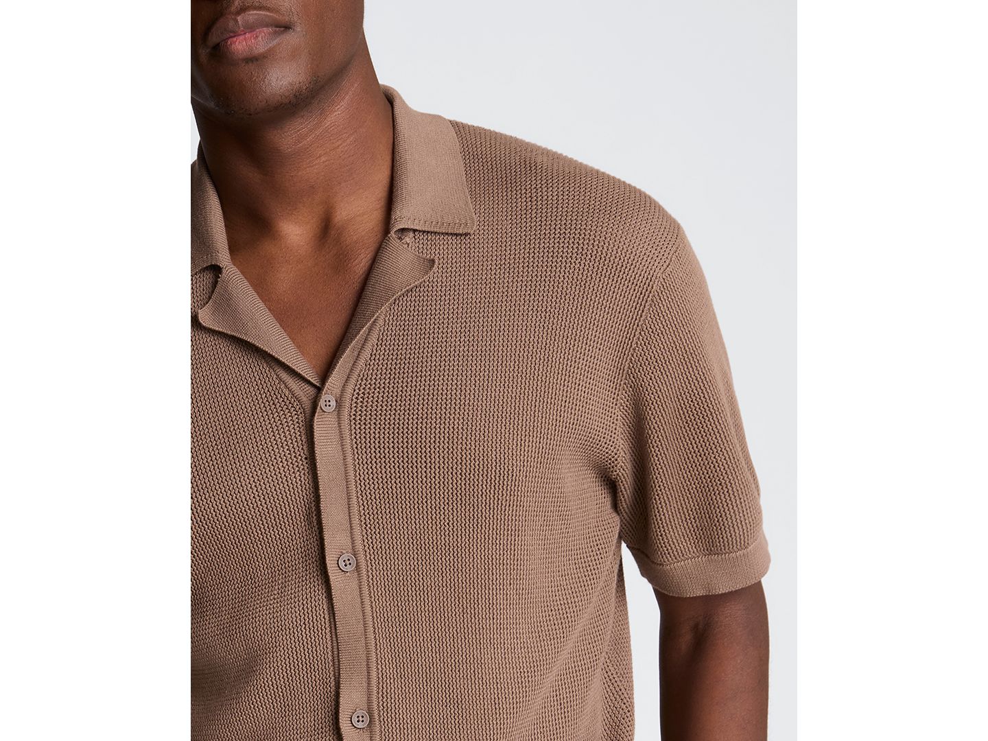 Мужская рубашка Kenneth Cole Sport Assorted Plain Classic, цвет: Тёмный бежевый — фото 4
