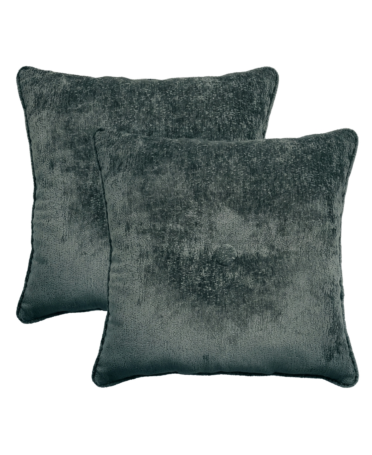 Ediehome Delmonico Chenille 2-pack Decorative Pillows, 20" X 20" In Gray