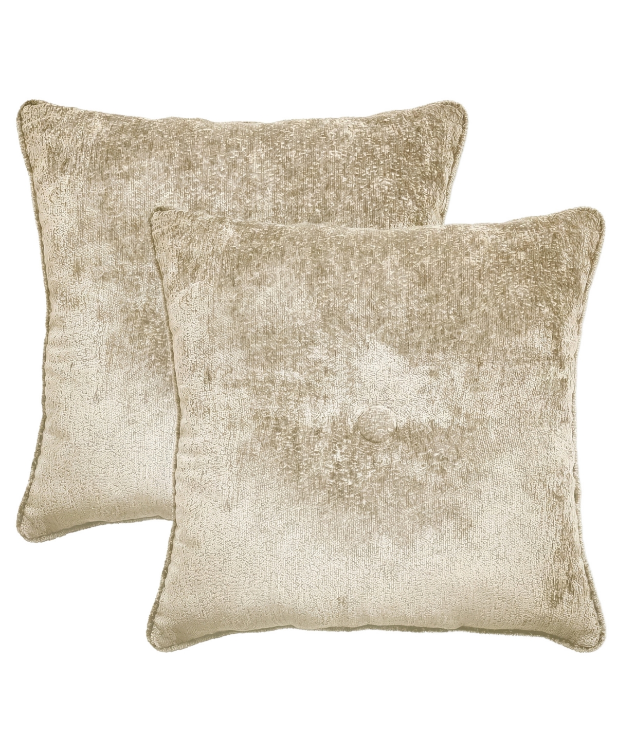 Ediehome Delmonico Chenille 2-pack Decorative Pillows, 20" X 20" In White