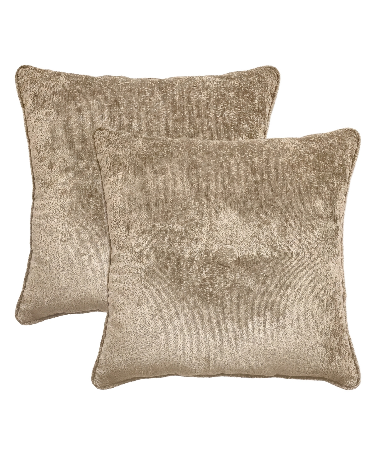 Ediehome Delmonico Chenille 2-pack Decorative Pillows, 20" X 20" In White