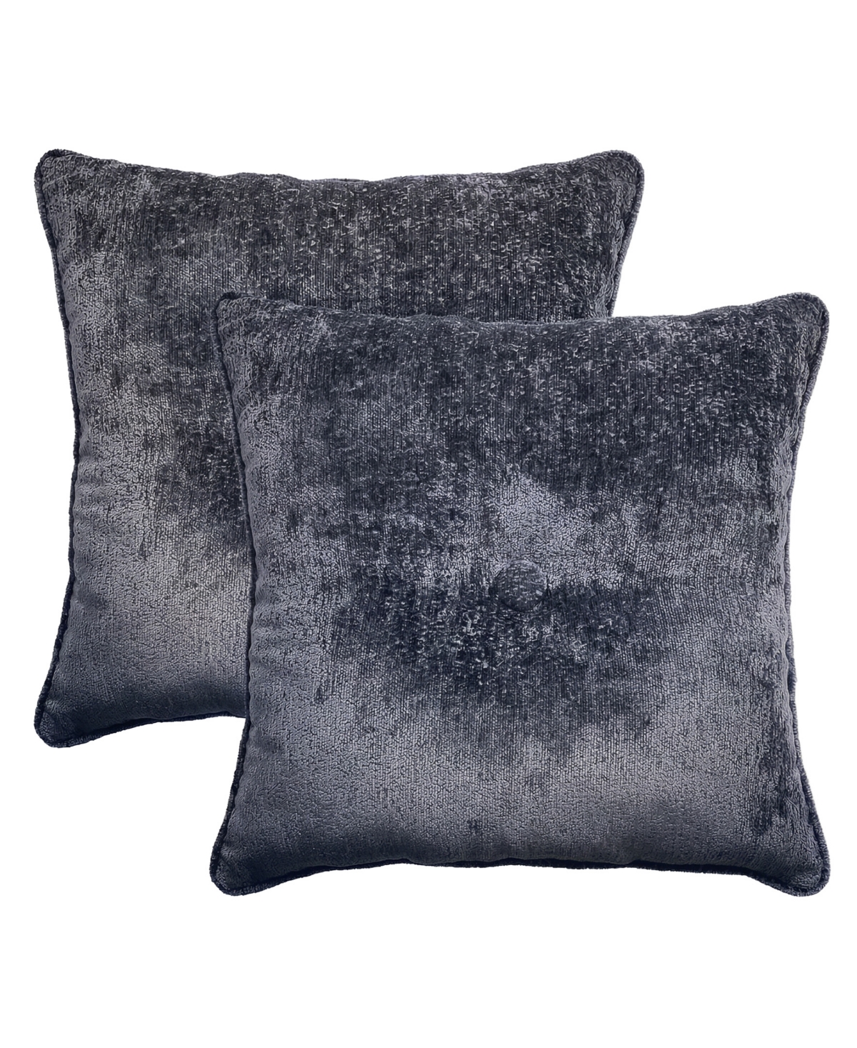 Ediehome Delmonico Chenille 2-pack Decorative Pillows, 20" X 20" In Blue